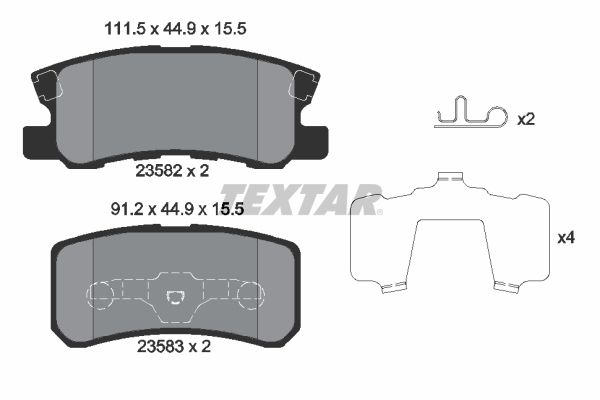 TEXTAR 2358202 Brake Pad Set, disc brake