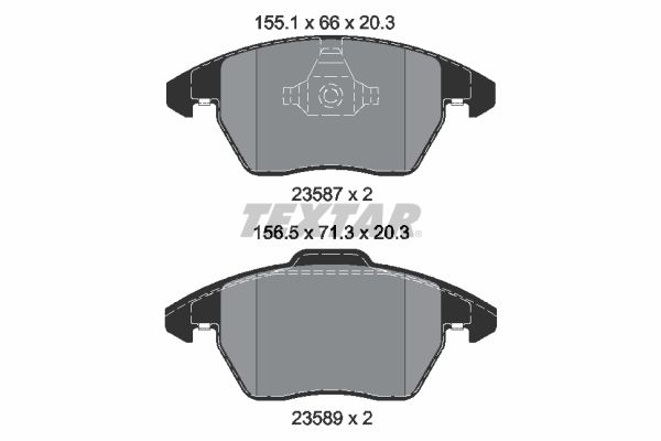 TEXTAR 2358704 Brake Pad Set, disc brake