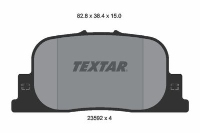 Brake Pad Set, disc brake TEXTAR 2359201