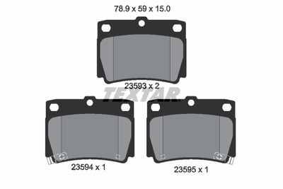 Brake Pad Set, disc brake TEXTAR 2359301