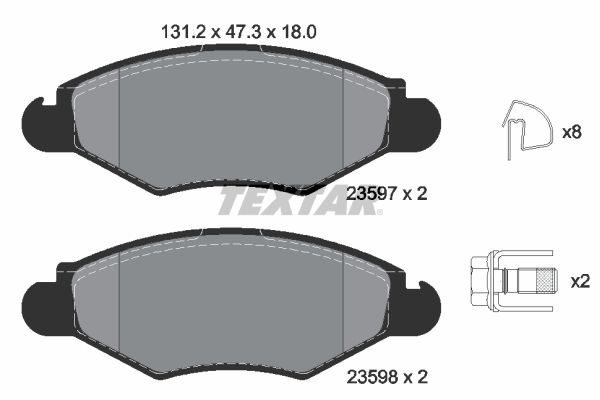 TEXTAR 2359703 Brake Pad Set, disc brake