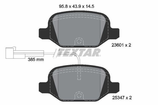 TEXTAR 2360104 Brake Pad Set, disc brake