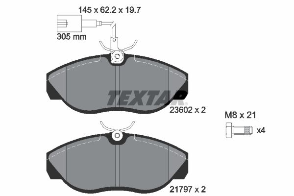 TEXTAR 2360201 Brake Pad Set, disc brake