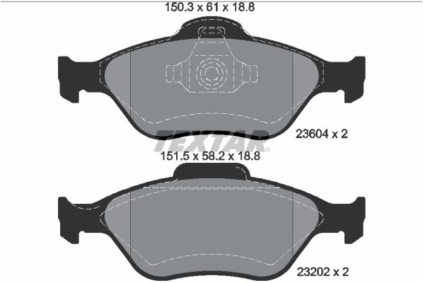 TEXTAR 2360406 Brake Pad Set, disc brake