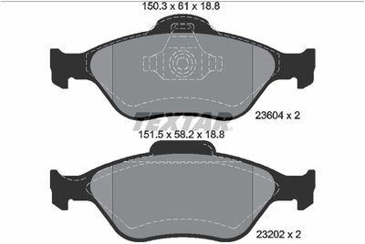 Brake Pad Set, disc brake TEXTAR 2360406