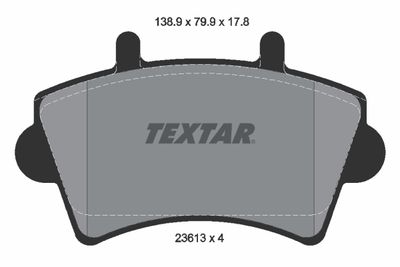 Brake Pad Set, disc brake TEXTAR 2361301