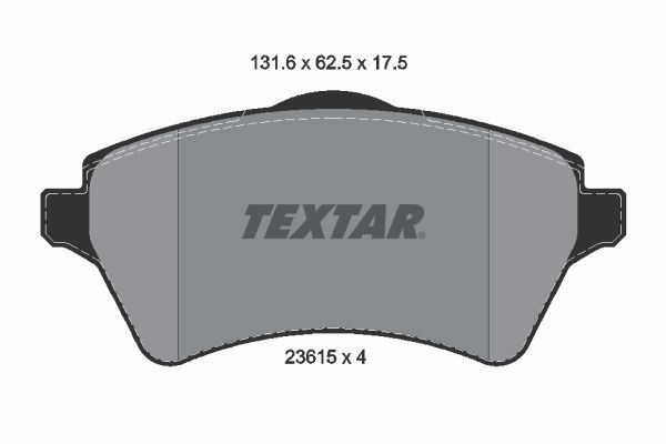 TEXTAR 2361501 Brake Pad Set, disc brake