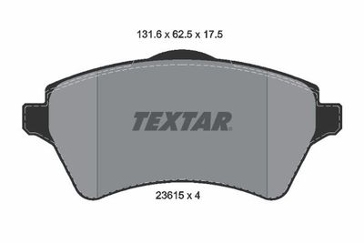 Brake Pad Set, disc brake TEXTAR 2361501