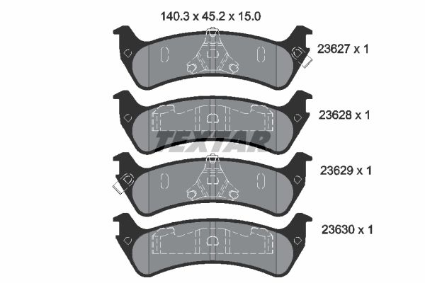 TEXTAR 2362701 Brake Pad Set, disc brake