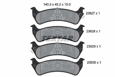 Brake Pad Set, disc brake TEXTAR 2362701