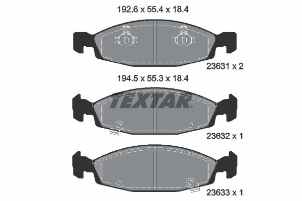 TEXTAR 2363101 Brake Pad Set, disc brake
