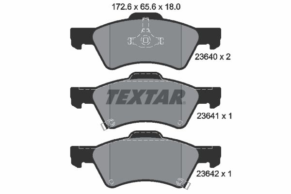 TEXTAR 2364001 Brake Pad Set, disc brake