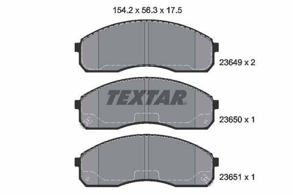 TEXTAR 2364904 Brake Pad Set, disc brake