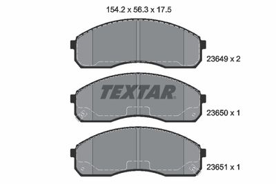Brake Pad Set, disc brake TEXTAR 2364904