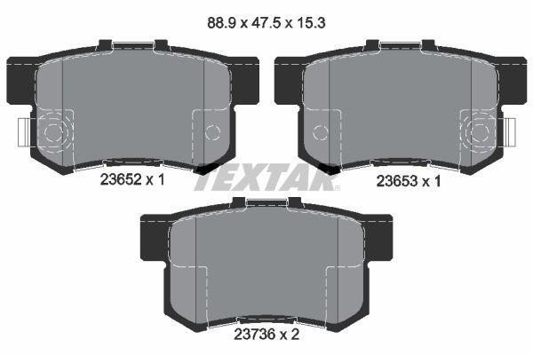 TEXTAR 2365201 Brake Pad Set, disc brake