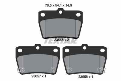 Brake Pad Set, disc brake TEXTAR 2365601