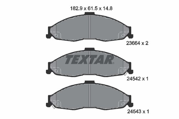 TEXTAR 2366401 Brake Pad Set, disc brake