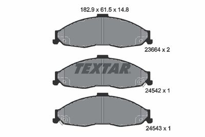 Brake Pad Set, disc brake TEXTAR 2366401