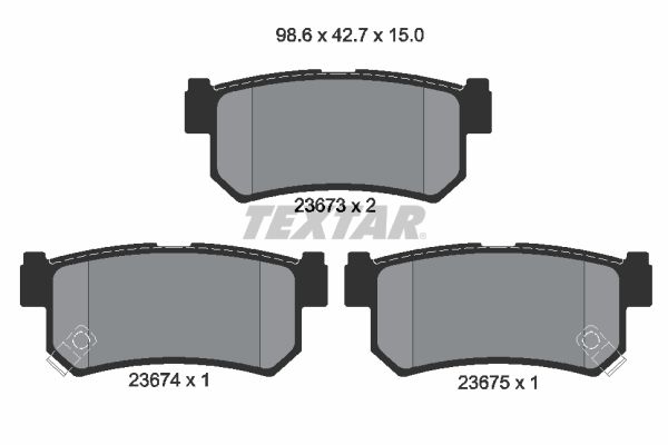 TEXTAR 2367301 Brake Pad Set, disc brake