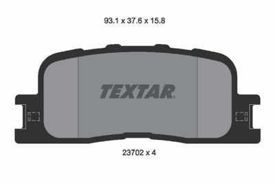 Brake Pad Set, disc brake TEXTAR 2370201