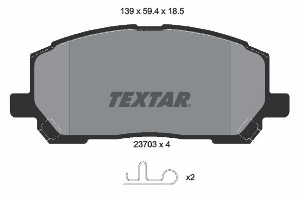 TEXTAR 2370301 Brake Pad Set, disc brake