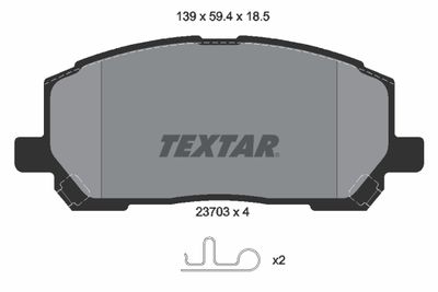Brake Pad Set, disc brake TEXTAR 2370301