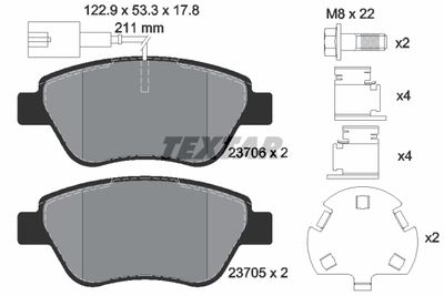 Brake Pad Set, disc brake TEXTAR 2370601