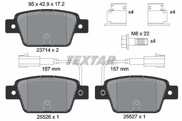 TEXTAR 2371403 Brake Pad Set, disc brake