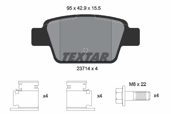 TEXTAR 2371481 Brake Pad Set, disc brake