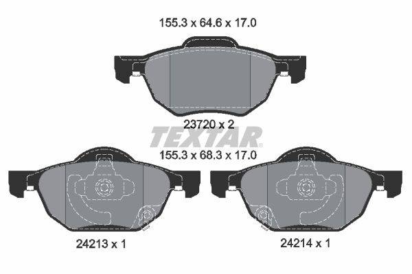 TEXTAR 2372001 Brake Pad Set, disc brake