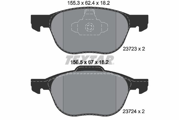 TEXTAR 2372301 Brake Pad Set, disc brake