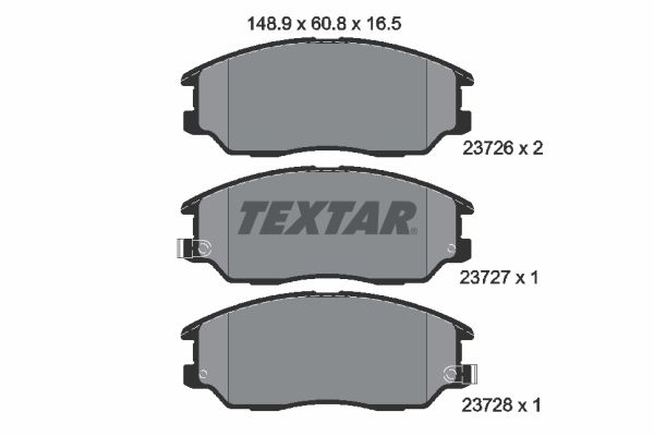 TEXTAR 2372601 Brake Pad Set, disc brake