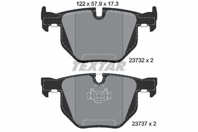 Brake Pad Set, disc brake TEXTAR 2373201