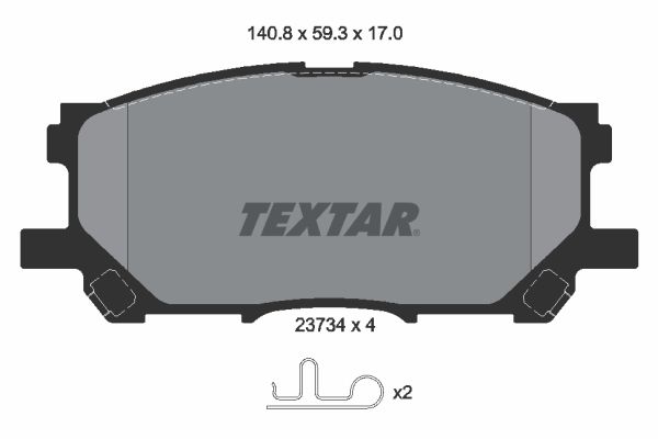 TEXTAR 2373401 Brake Pad Set, disc brake
