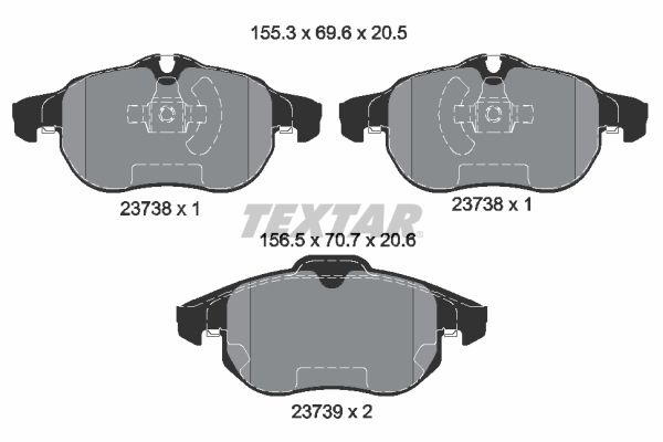 TEXTAR 2373807 Brake Pad Set, disc brake