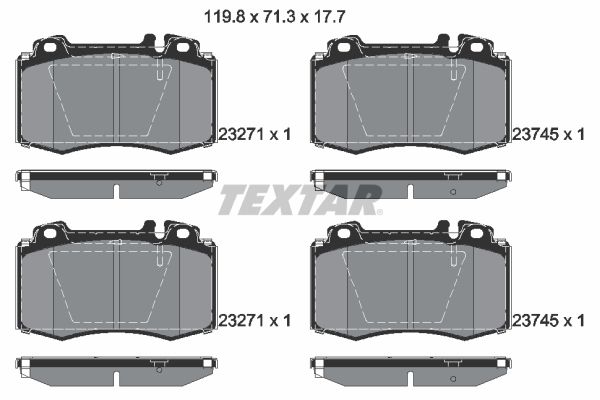 TEXTAR 2374581 Brake Pad Set, disc brake