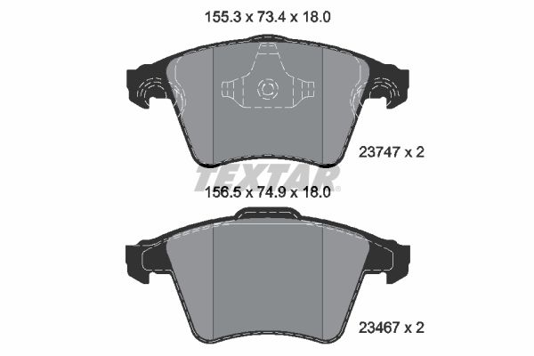 TEXTAR 2374701 Brake Pad Set, disc brake