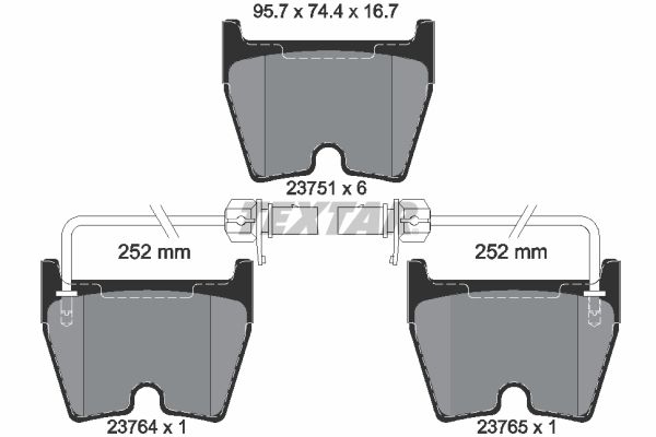TEXTAR 2375101 Brake Pad Set, disc brake