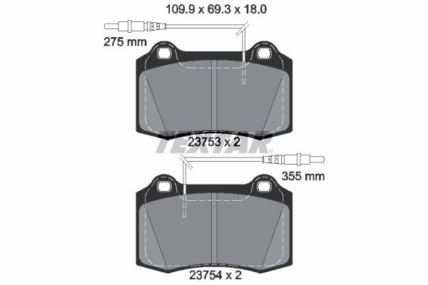 TEXTAR 2375301 Brake Pad Set, disc brake