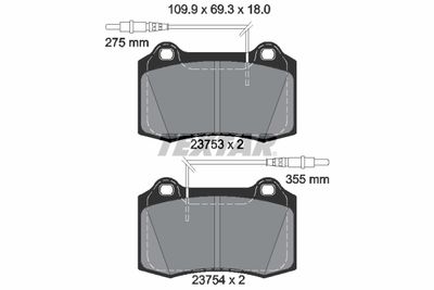Brake Pad Set, disc brake TEXTAR 2375301