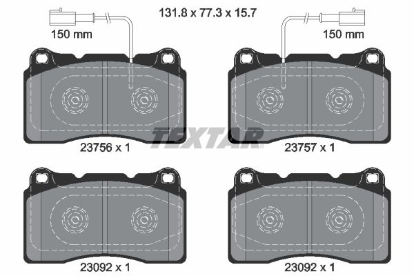 TEXTAR 2375601 Brake Pad Set, disc brake