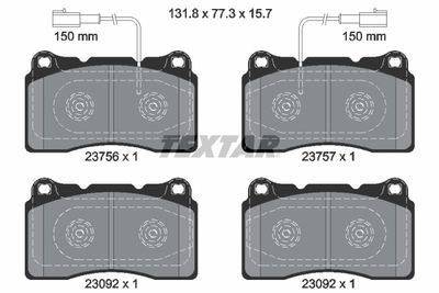 Brake Pad Set, disc brake TEXTAR 2375601