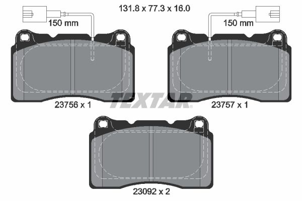 TEXTAR 2375603 Brake Pad Set, disc brake