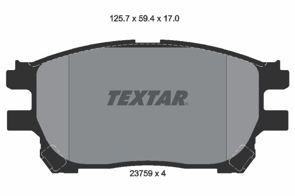 TEXTAR 2375901 Brake Pad Set, disc brake
