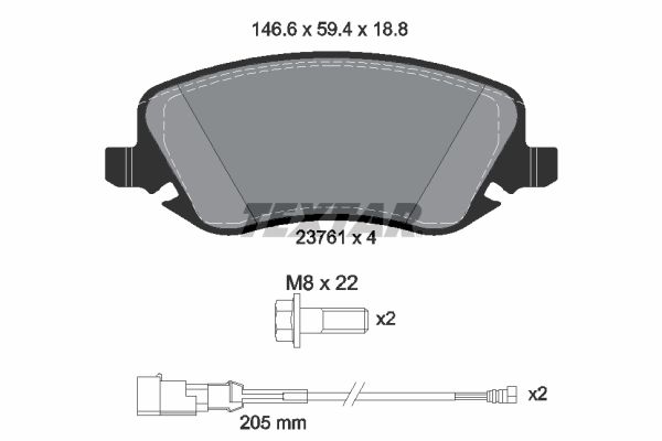TEXTAR 2376101 Brake Pad Set, disc brake