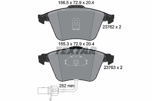 TEXTAR 2376201 Brake Pad Set, disc brake
