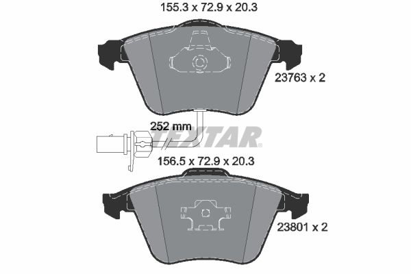 TEXTAR 2376302 Brake Pad Set, disc brake