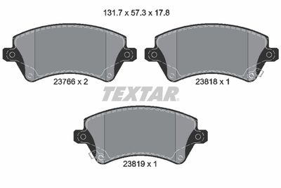 Brake Pad Set, disc brake TEXTAR 2376601