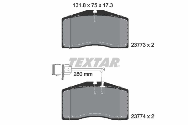 TEXTAR 2377301 Brake Pad Set, disc brake