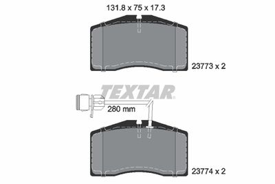 Brake Pad Set, disc brake TEXTAR 2377301